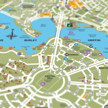 tourist attractions in canberra map